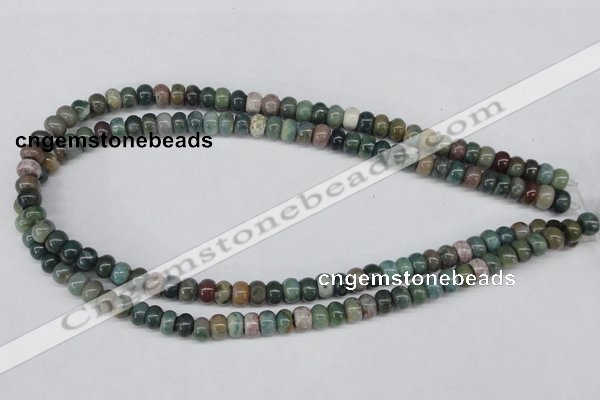 CAA192 15.5 inches 5*8mm rondelle indian agate beads wholesale