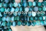 CAA5243 15.5 inches 10mm faceted round banded agate beads