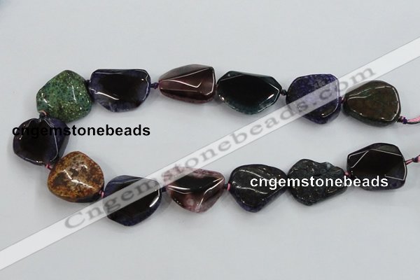 CAA621 15.5 inches 25*30mm freeform dragon veins agate beads