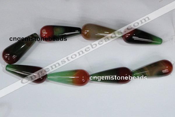 CAG1019 15.5 inches 20*50mm teardrop rainbow agate beads