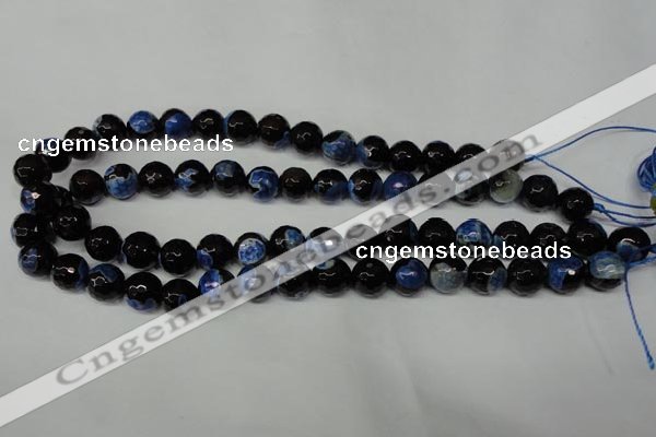 CAG2278 15.5 inches 20mm faceted round fire crackle agate beads