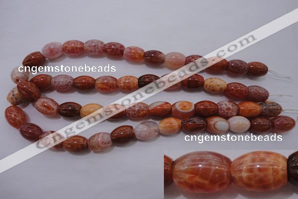 CAG4191 15.5 inches 12*16mm rice natural fire agate beads