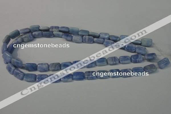 CAG4388 15.5 inches 10*14mm rectangle dyed blue lace agate beads