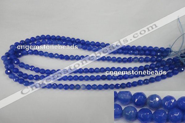 CAG4488 15.5 inches 6mm faceted round agate beads wholesale