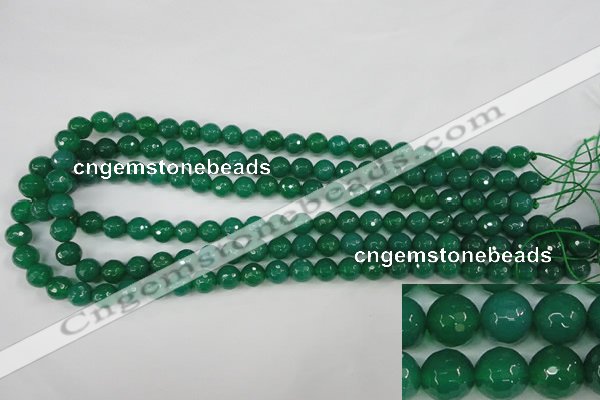 CAG4507 15.5 inches 8mm faceted round agate beads wholesale