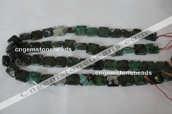 CAG4871 15 inches 14*14mm faceted square fire crackle agate beads