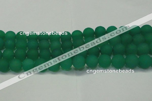 CAG6732 15 inches 12mm round green pilates agate beads