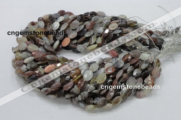 CAG755 15.5 inches 10*12mm faceted oval botswana agate beads