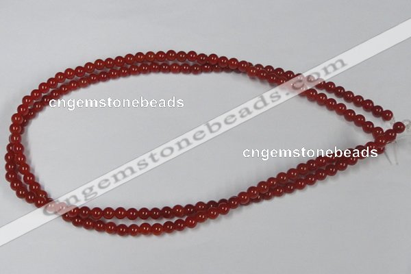 CAG7856 15.5 inches 4mm round red agate beads wholesale