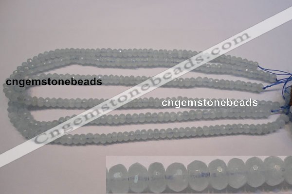 CAQ305 15.5 inches 4*7mm faceted rondelle natural aquamarine beads