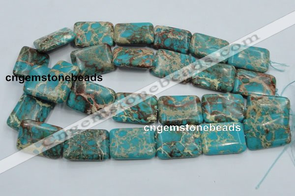 CAT17 15.5 inches 22*30mm rectangle natural aqua terra jasper beads