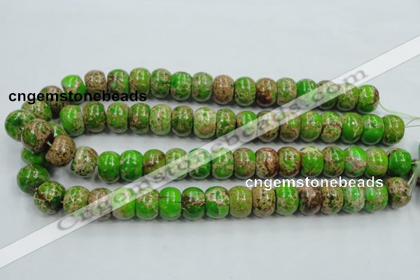 CAT56 15.5 inches 12*16mm rondelle dyed natural aqua terra jasper beads