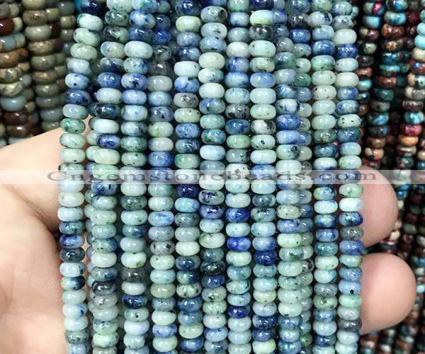 CAZ30 15 inches 3*4mm rondelle azurite gemstone beads wholesale