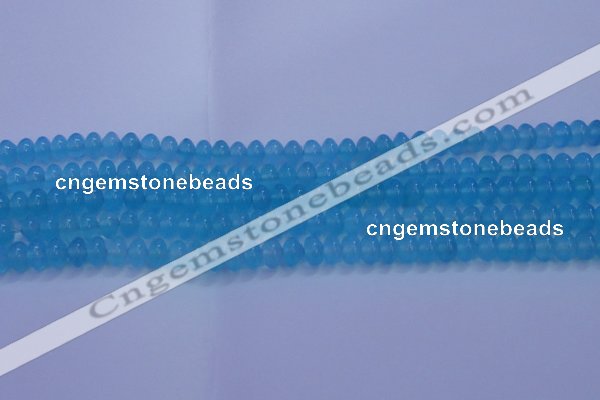 CBC270 15.5 inches 4*6mm A grade rondelle ocean blue chalcedony beads