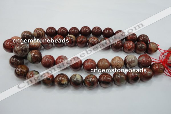 CBD24 15.5 inches 17mm round brecciated jasper gemstone beads