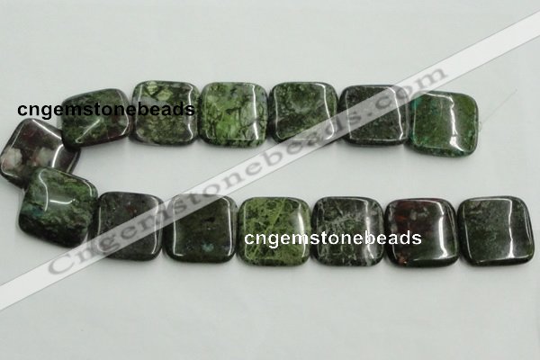 CBG18 15.5 inches 30*30mm square bronze green gemstone beads wholesale