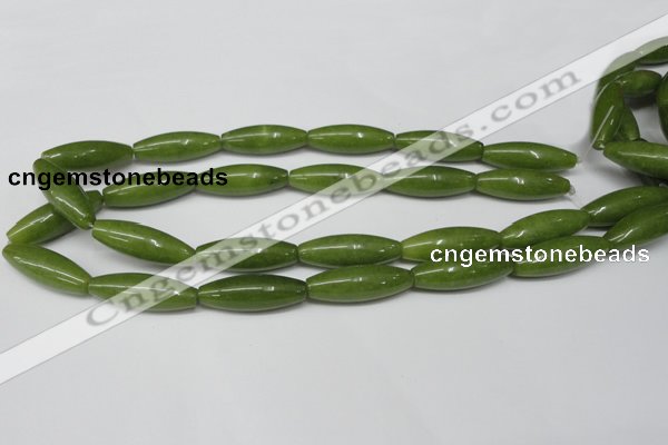 CCN134 15.5 inches 10*30mm rice candy jade beads wholesale