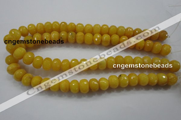 CCN1396 15.5 inches 10*14mm faceted rondelle candy jade beads