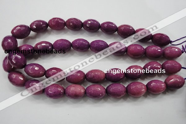 CCN1456 15.5 inches 15*20mm faceted rice candy jade beads wholesale