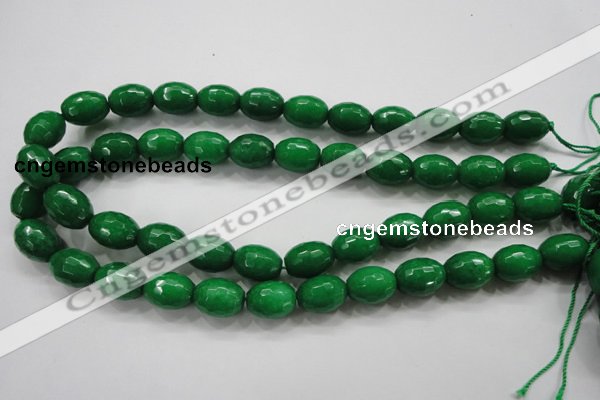 CCN1484 15.5 inches 12*16mm faceted rice candy jade beads wholesale