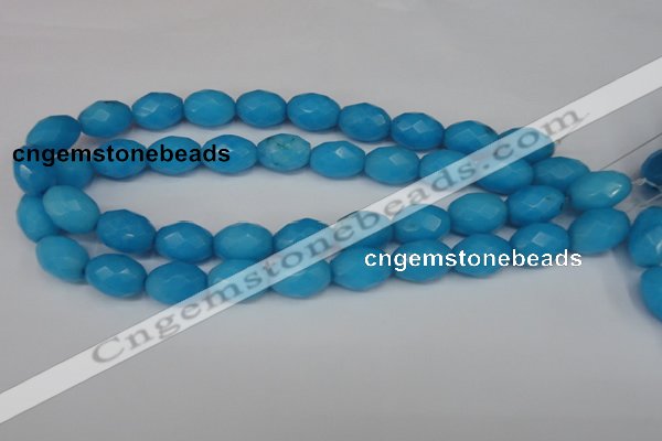 CCN187 15.5 inches 13*18mm faceted rice candy jade beads