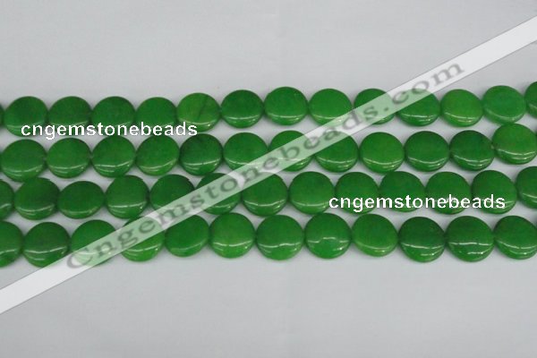 CCN2609 15.5 inches 18mm flat round candy jade beads wholesale