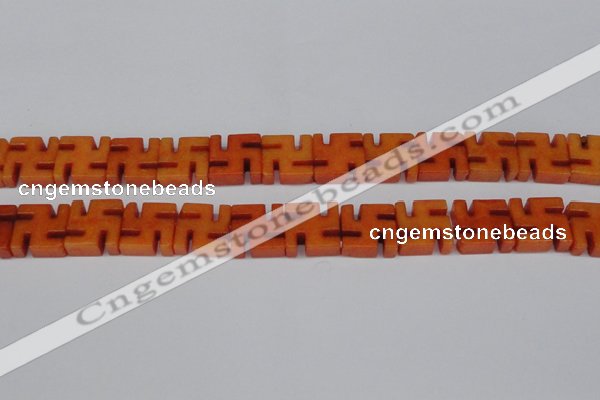 CCN3957 15.5 inches 20*20mm svastika candy jade beads wholesale