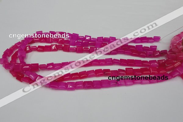 CCN587 15.5 inches 8*8mm square candy jade beads wholesale