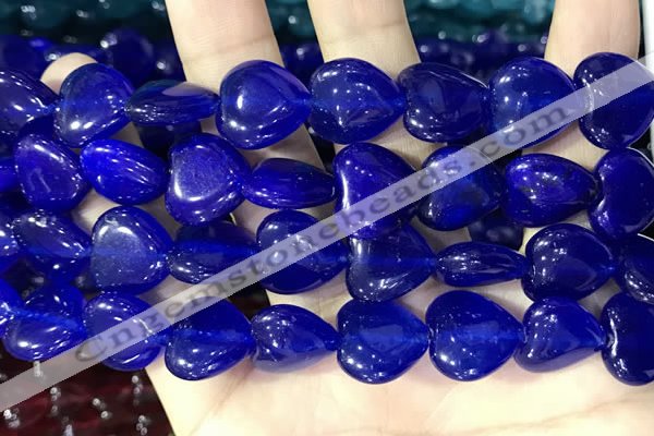 CCN5956 15 inches 14*14mm heart candy jade beads Wholesale