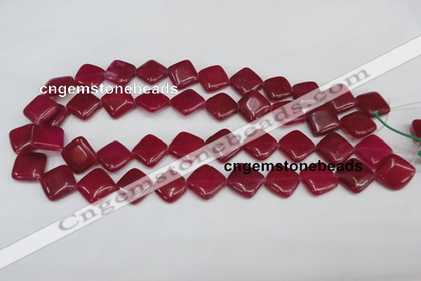 CCN598 15.5 inches 15*15mm diamond candy jade beads wholesale