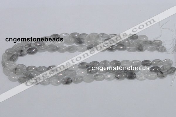 CCQ144 15.5 inches 8*12mm oval cloudy quartz beads wholesale