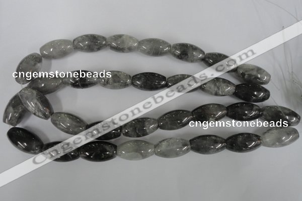 CCQ346 15.5 inches 15*25mm rice cloudy quartz beads wholesale