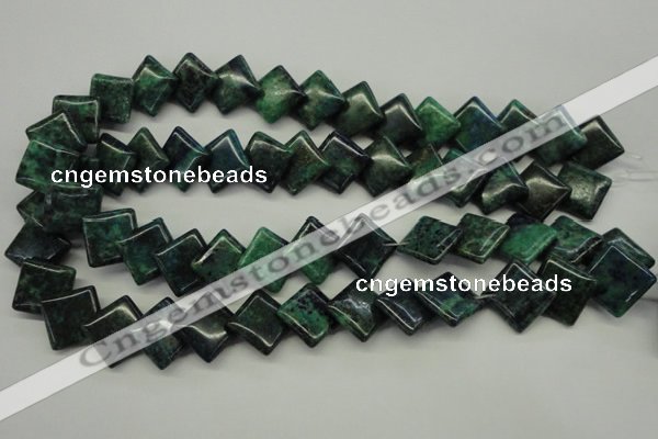 CCS178 15.5 inches 16*16mm diamond dyed chrysocolla gemstone beads