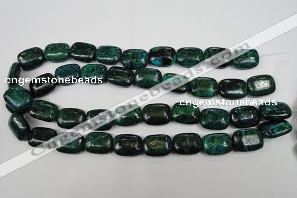 CCS475 15.5 inches 15*20mm rectangle dyed chrysocolla gemstone beads