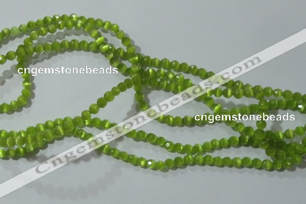 CCT316 15 inches 4mm faceted round cats eye beads wholesale