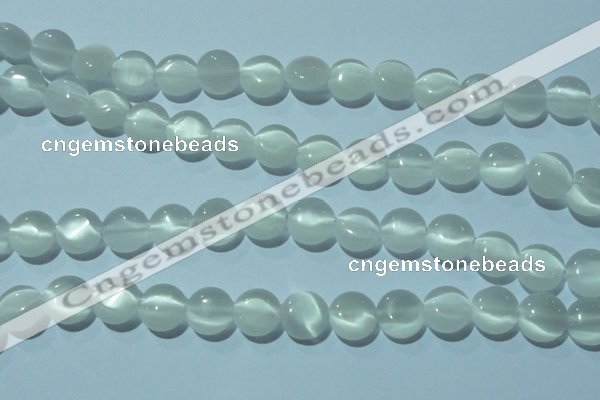 CCT480 15 inches 8mm flat round cats eye beads wholesale