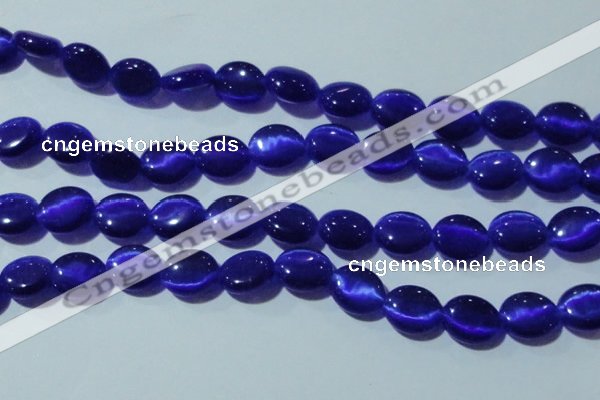 CCT679 15 inches 8*10mm oval cats eye beads wholesale