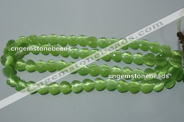 CCT972 15 inches 12*12mm faceted heart cats eye beads wholesale