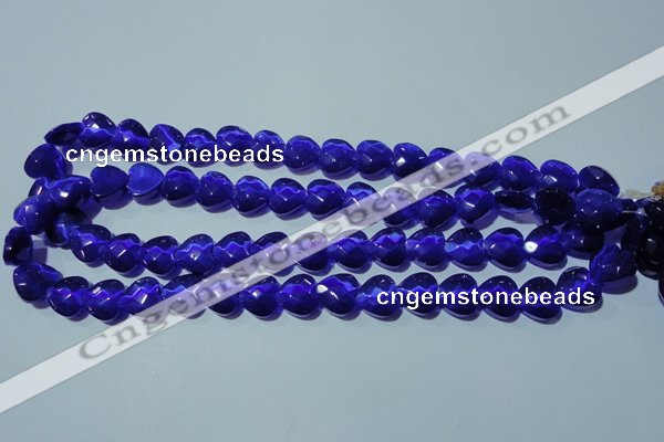 CCT974 15 inches 12*12mm faceted heart cats eye beads wholesale