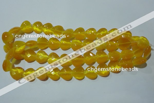 CCT986 15 inches 16*16mm faceted heart cats eye beads wholesale