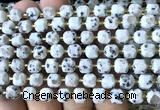 CCU1378 15 inches 6mm - 7mm faceted cube sesame jasper beads