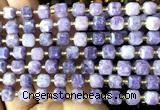 CCU1430 15 inches 6mm - 7mm faceted cube lepidolite gemstone beads
