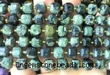CCU1489 15 inches 8mm - 9mm faceted cube kambaba jasper beads