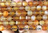 CCU1497 15 inches 8mm - 9mm faceted cube carnelian beads