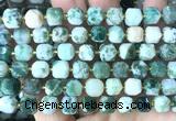 CCU1503 15 inches 8mm - 9mm faceted cube tree agate beads