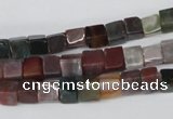 CCU46 15.5 inches 6*6mm cube Indian agate beads wholesale