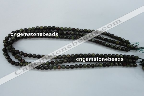 CDB228 15.5 inches 6mm round natural dragon blood jasper beads