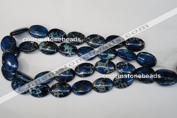 CDE236 15.5 inches 18*25mm oval dyed sea sediment jasper beads