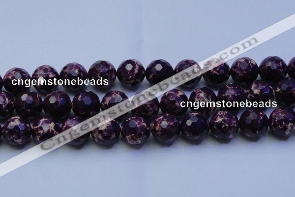 CDE2540 15.5 inches 24mm faceted round dyed sea sediment jasper beads