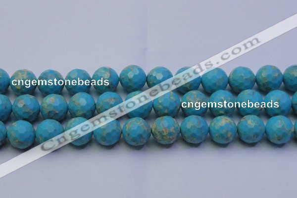 CDE2545 15.5 inches 20mm faceted round dyed sea sediment jasper beads